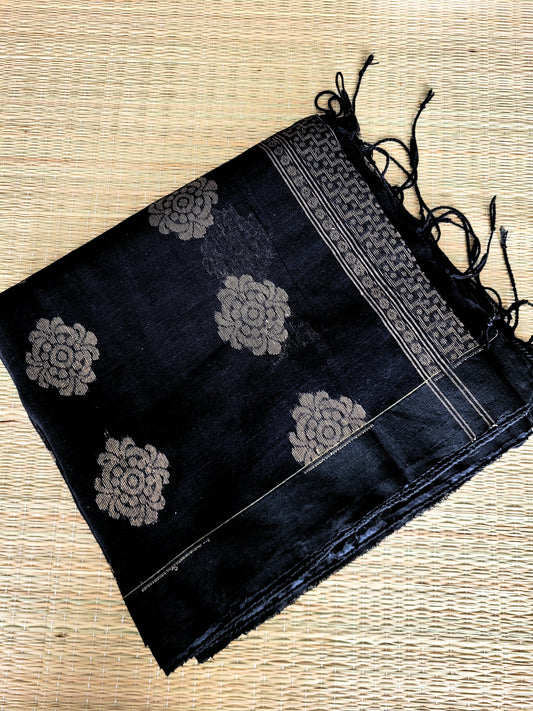 Khadi Linen Banarasi Saree