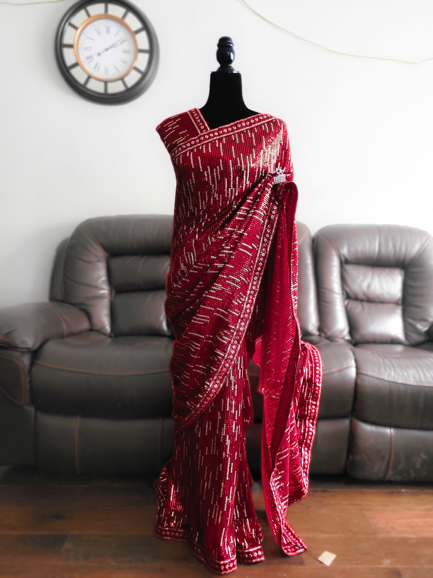 Premium Georgette Sequins Saree