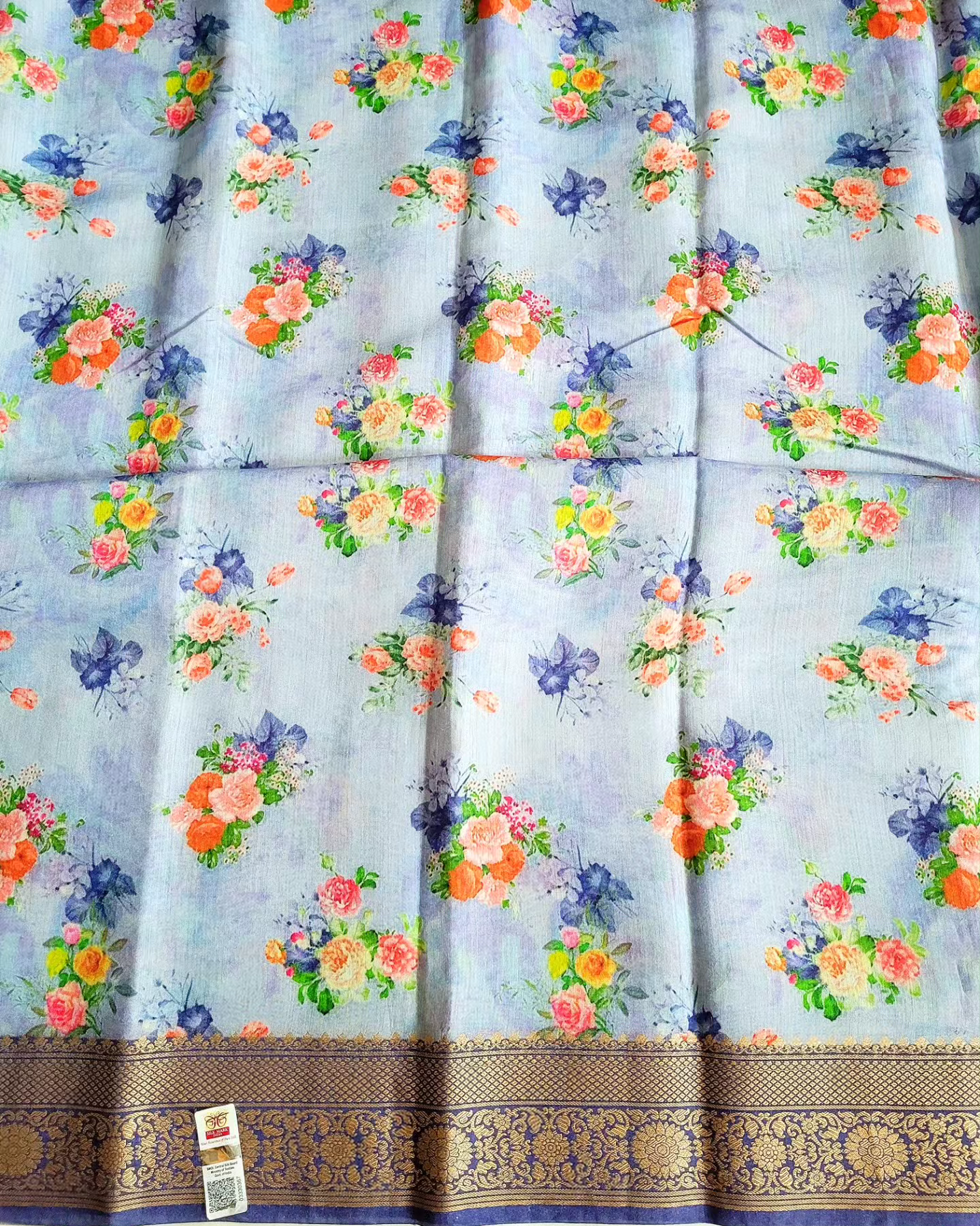 Banaras Munga Floral Printed Saree