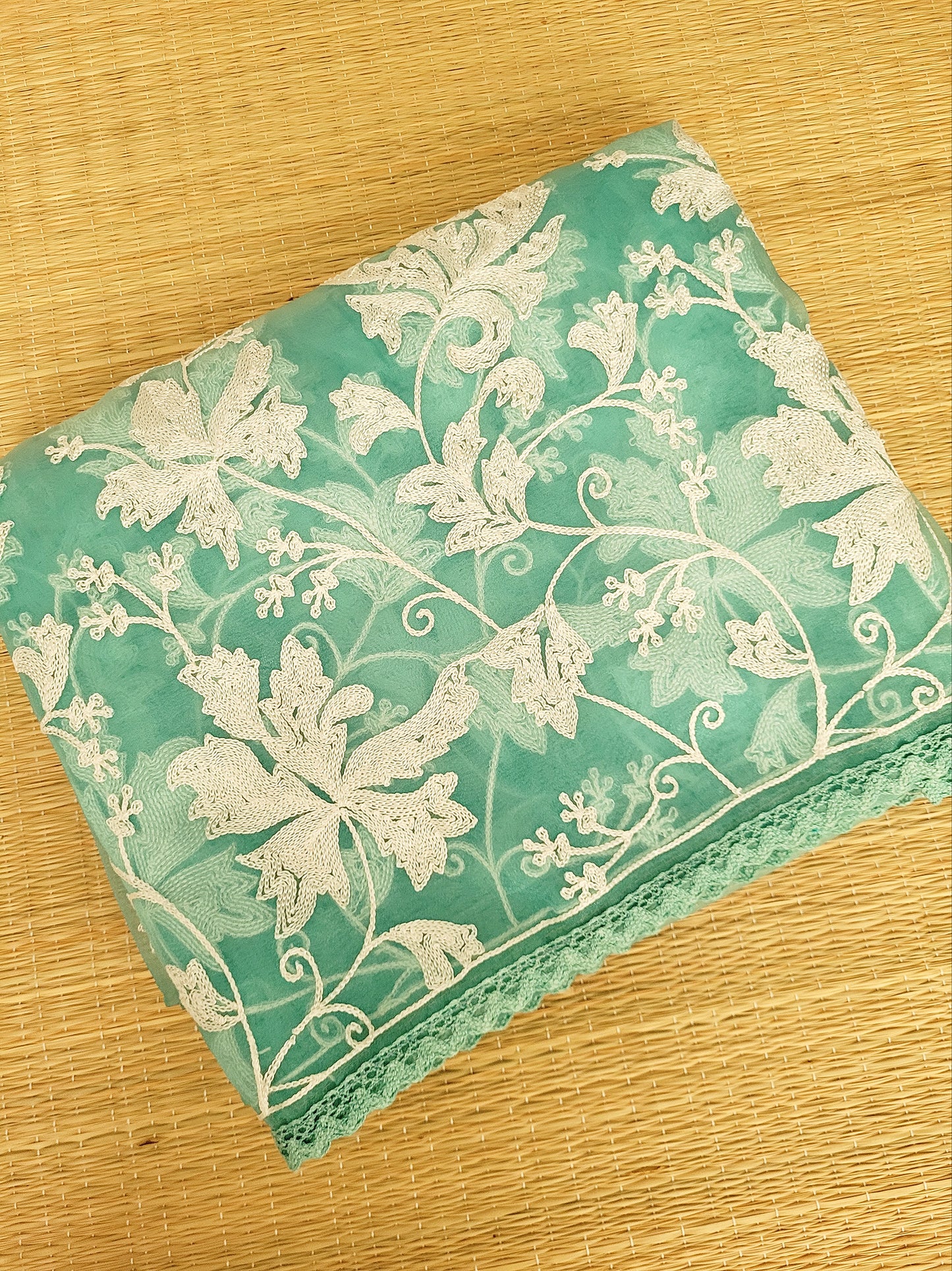 Organza Embroidered Saree