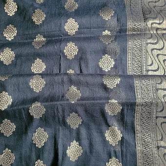 Khadi Linen Banarasi Saree