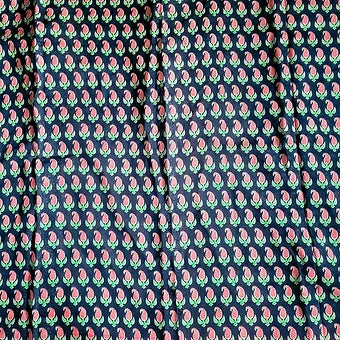 Ajrakh Block Printed Saree