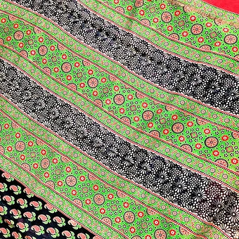 Ajrakh Block Printed Saree