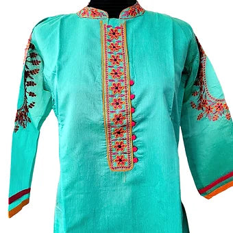 Chanderi Embroidery Kurti