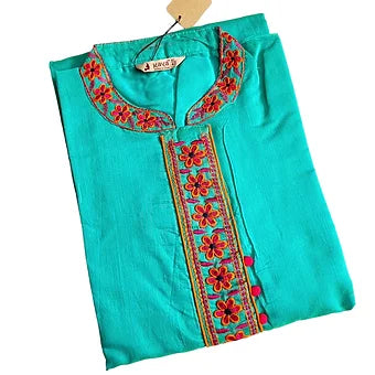 Chanderi Embroidery Kurti