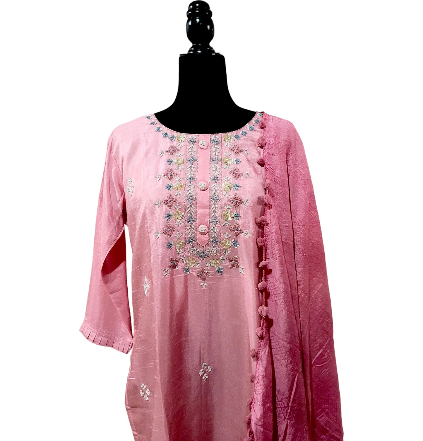 Salwar Suit With Silk Dupatta