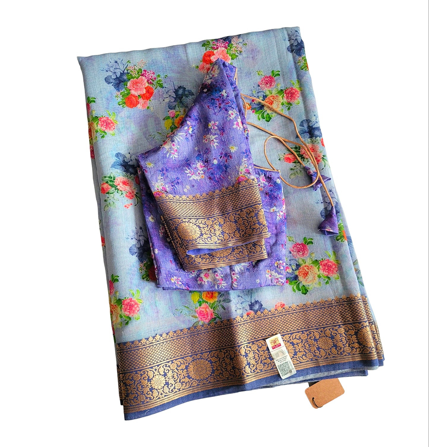 Banaras Munga Floral Printed Saree