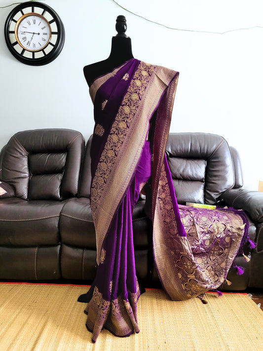 Banaras Satin Mashru Silk Saree