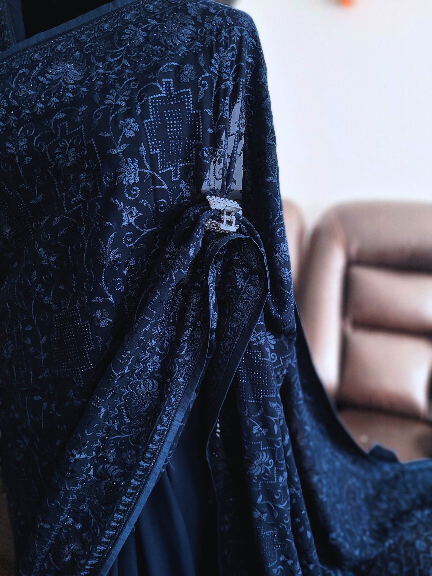 Exquisite Georgette Chikankari Saree