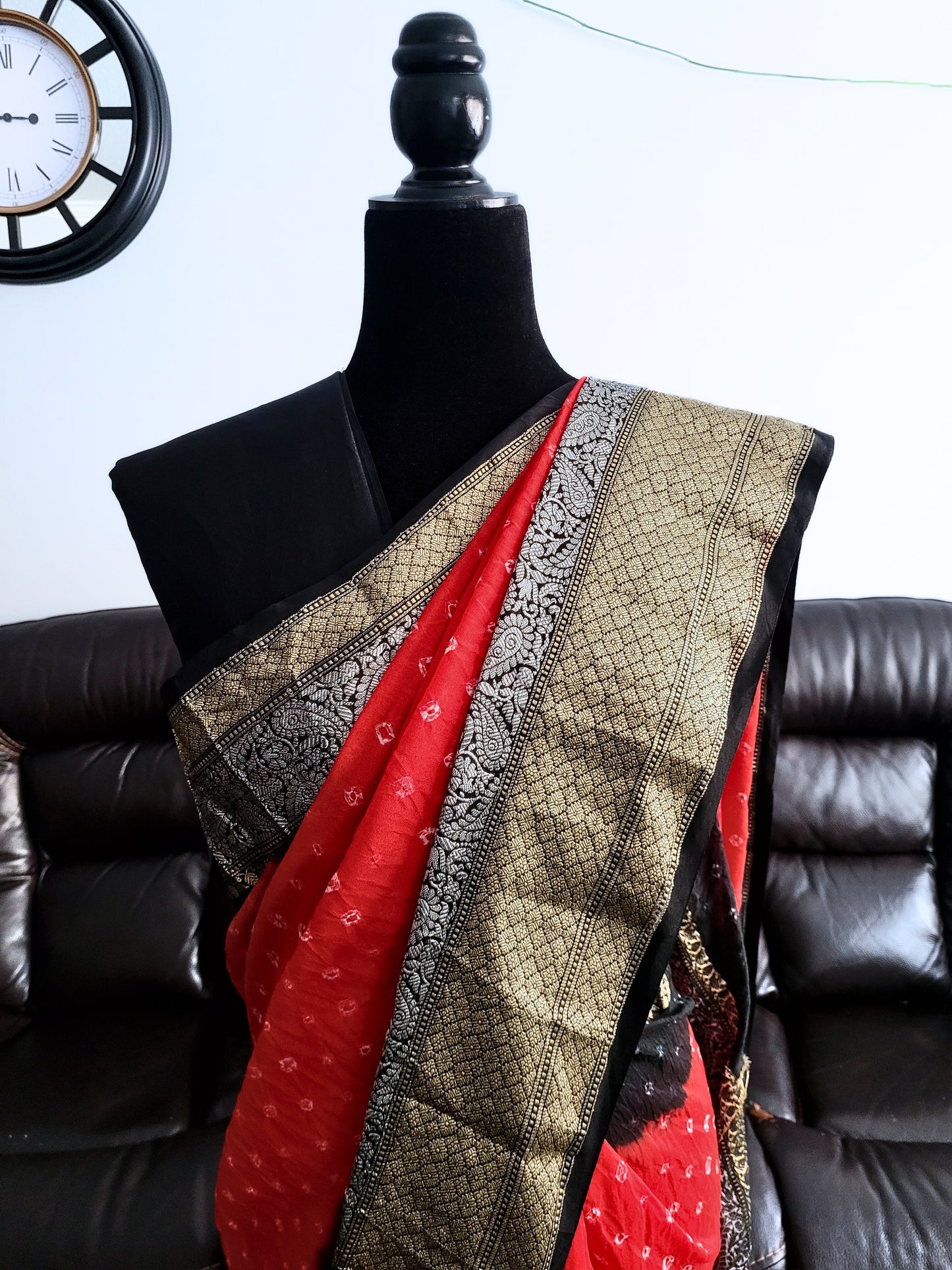 Kanchi Organza Bandhani Saree