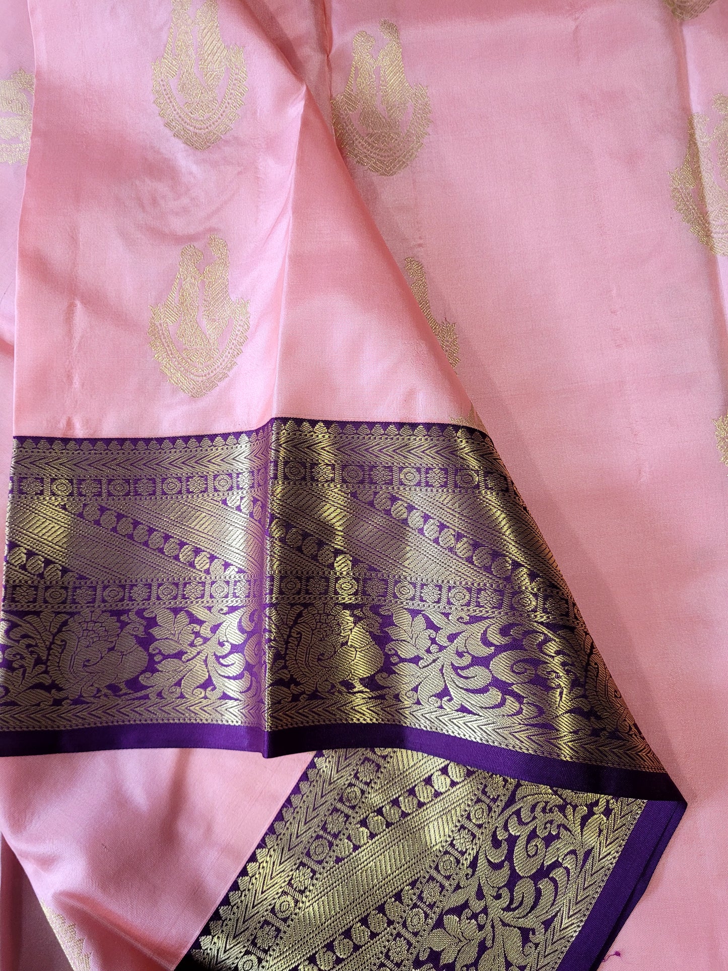 Pure Korvai kanchipuram Handloom Silk Saree