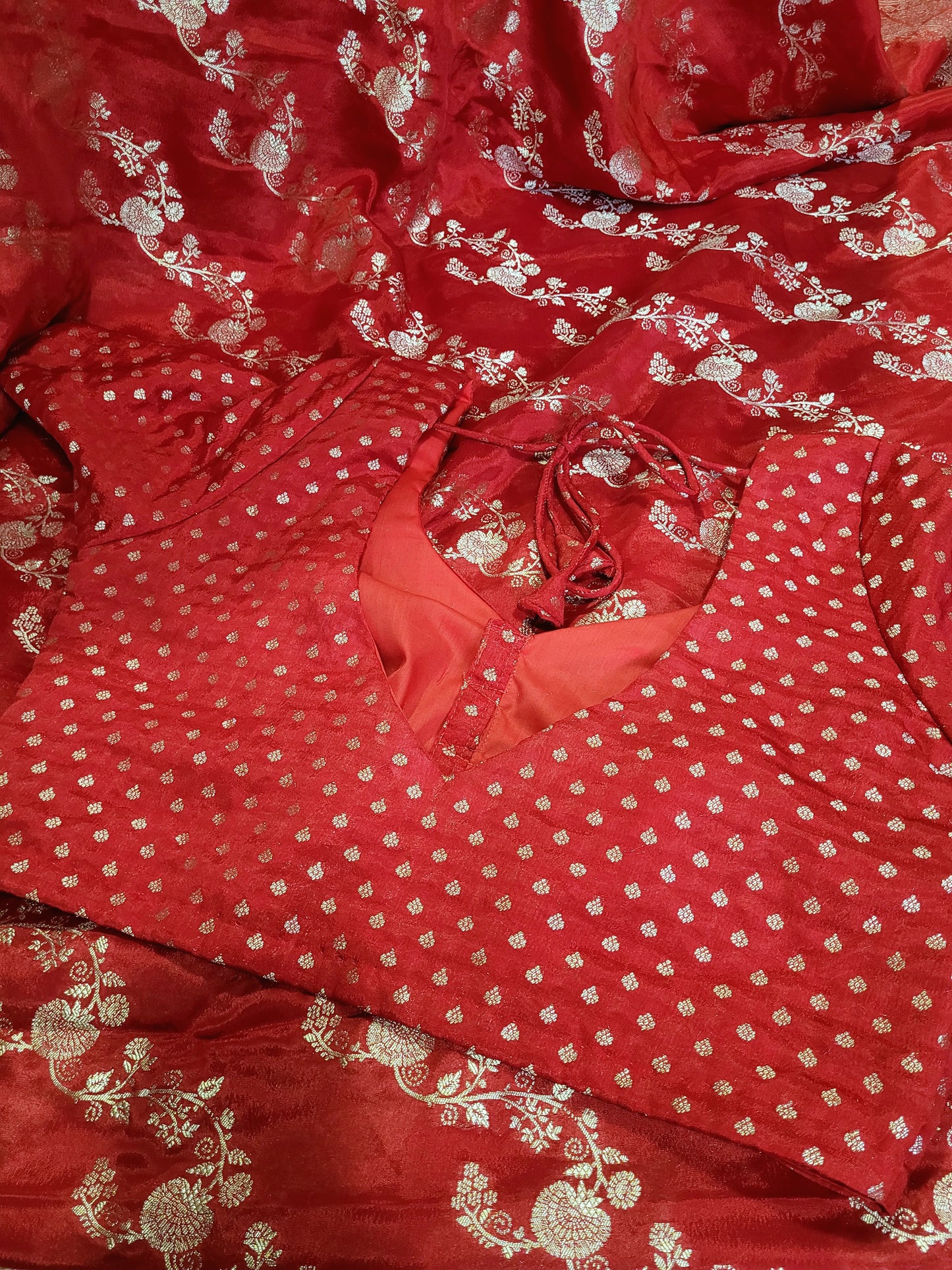 Banarasi Satin Mushru Silk Saree With Blouse