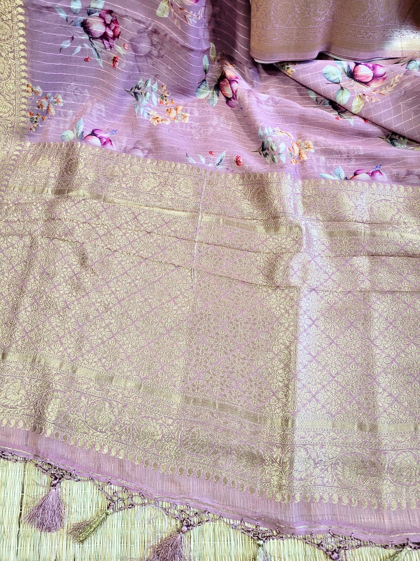 Banaras Georgette Printed Saree