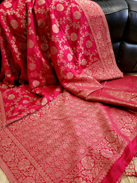 Semi Georgette Banaras Silk Saree
