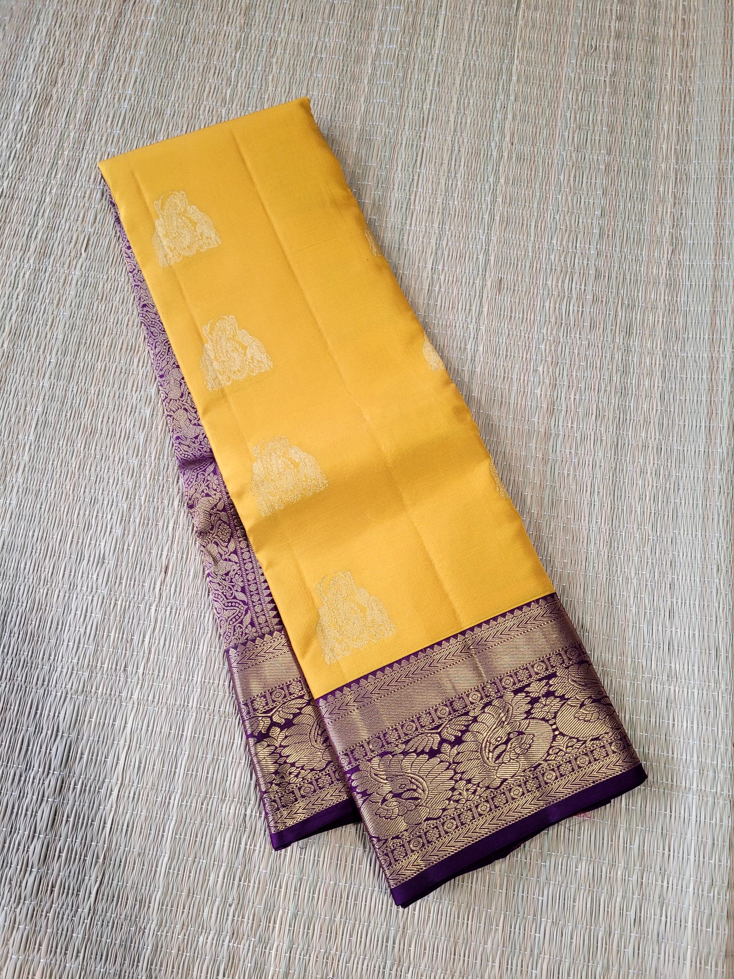 Pure Korvai Kanchipuram Handloom Silk Saree