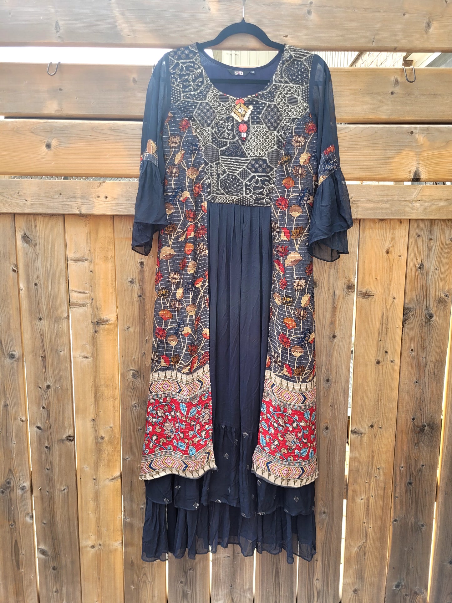 Georgette Printed Kalamkari Gown