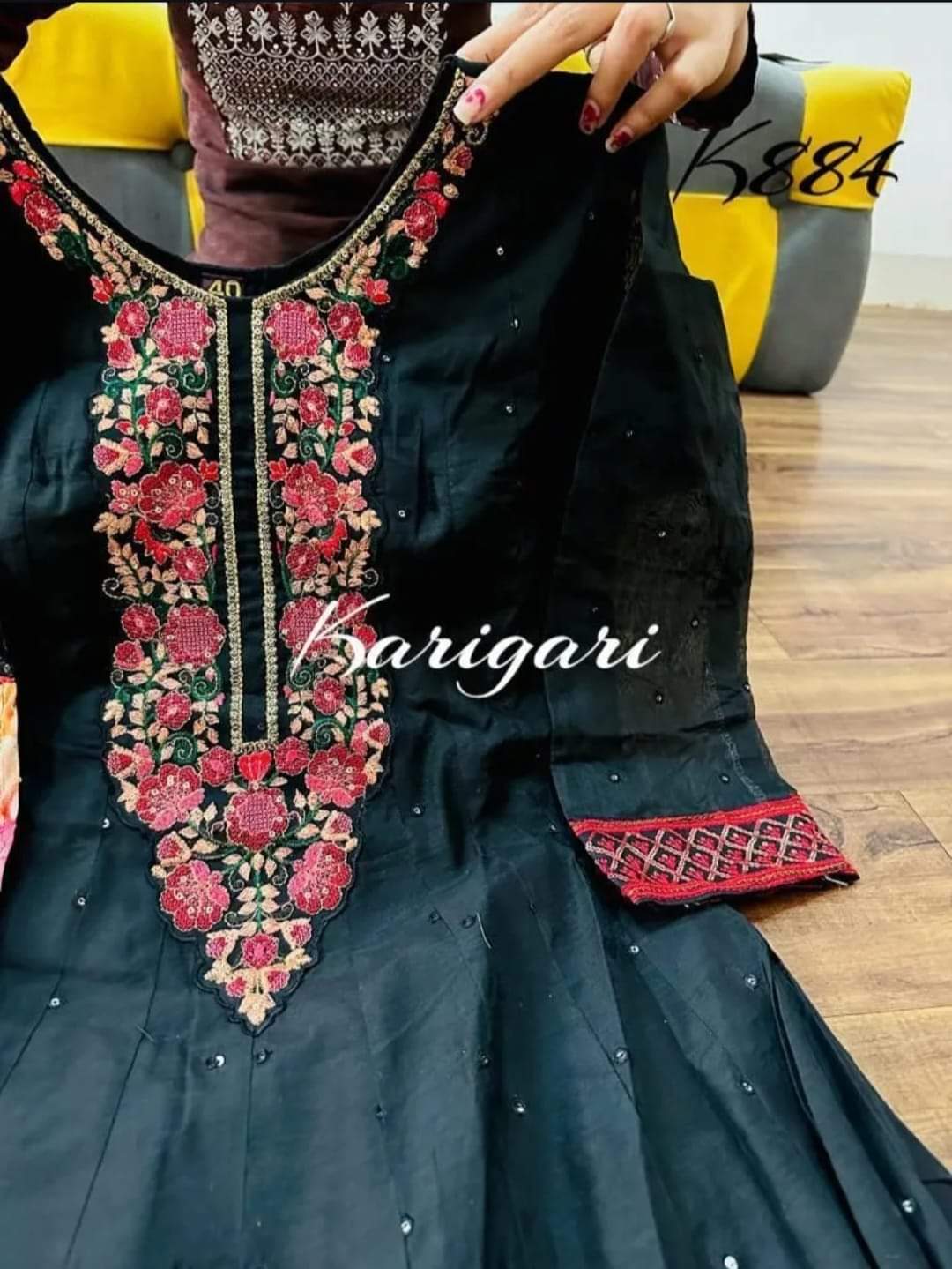 Pure Chanderi Heavy Gown With Dupatta