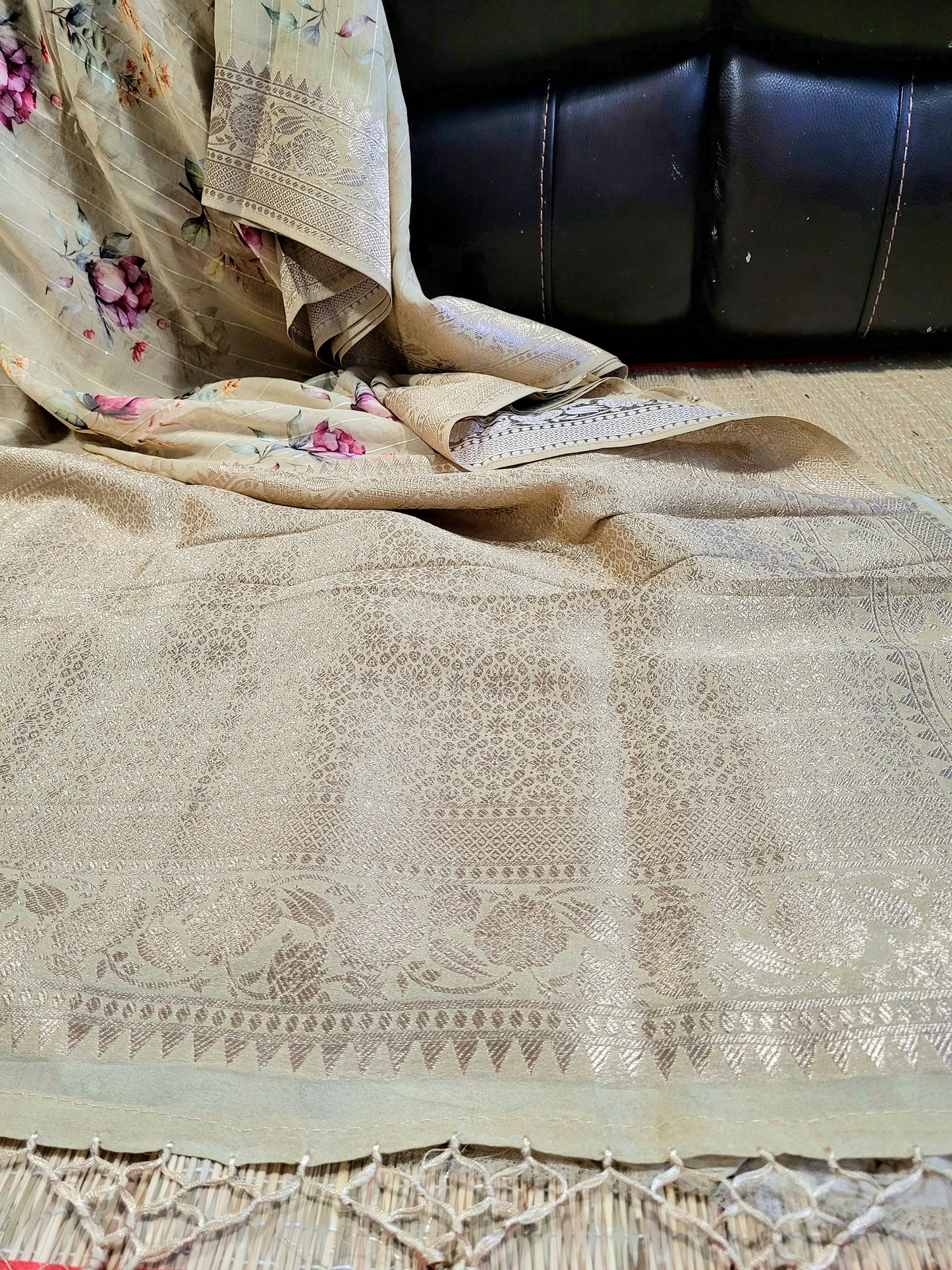 Banaras Georgette Printed Saree