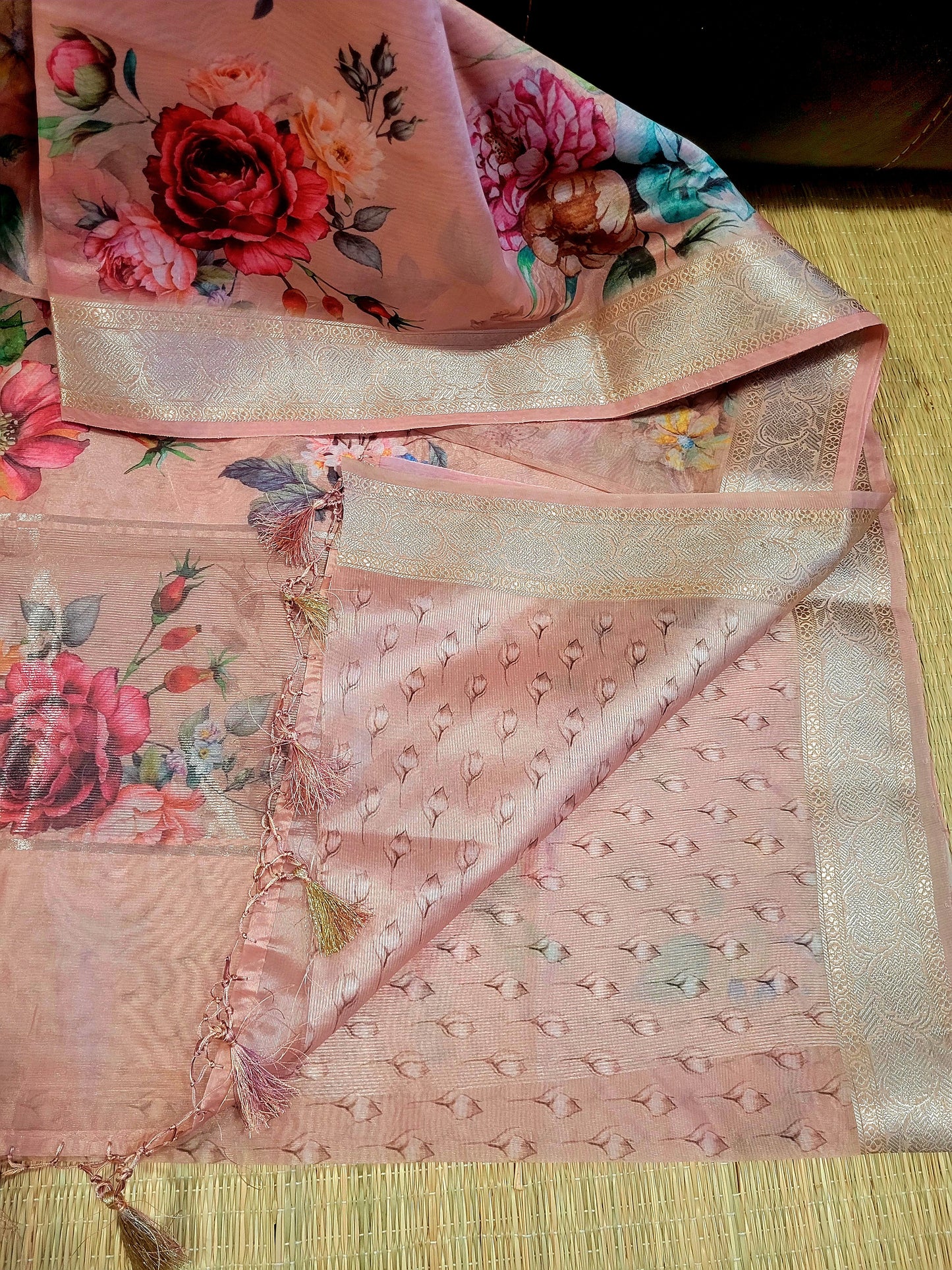 Printed Organza Banaras Saree