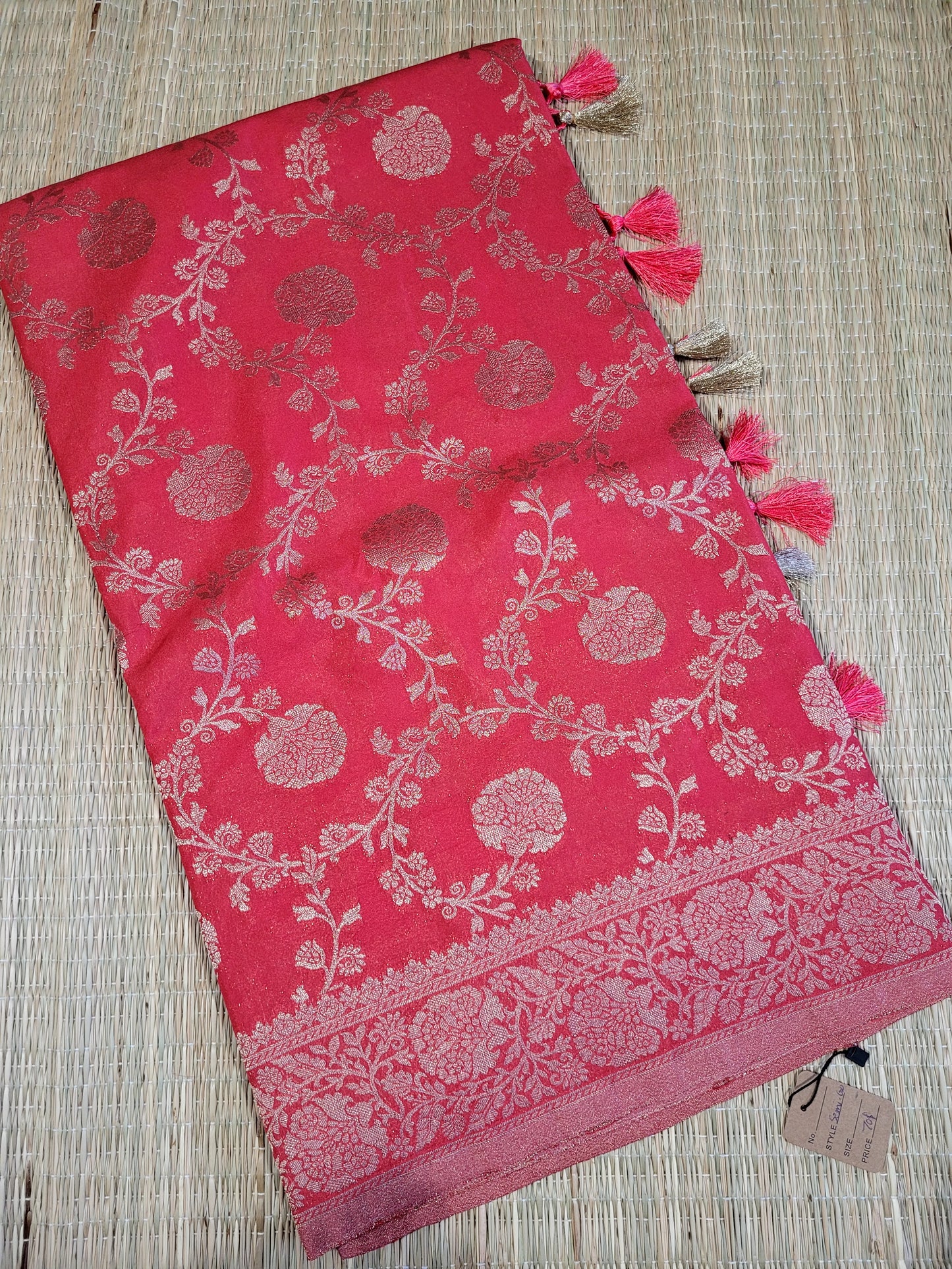 Semi Georgette Banaras Silk Saree