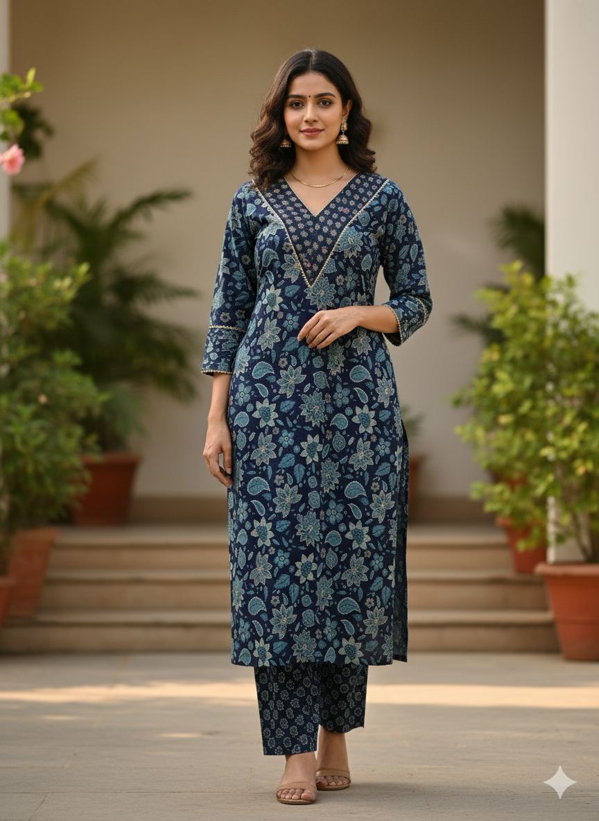 Printed Kurti Set