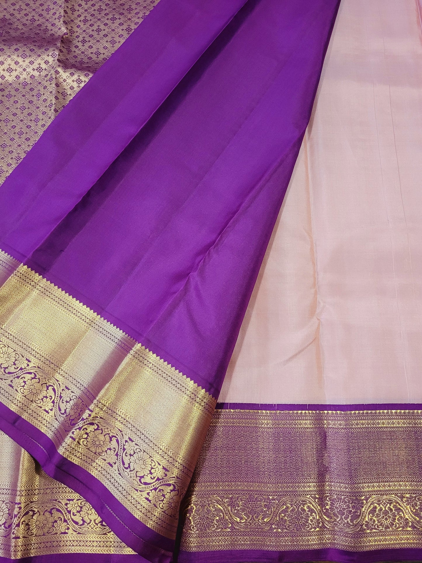 Pure Korvai Kanchipuram Handloom Silk Saree