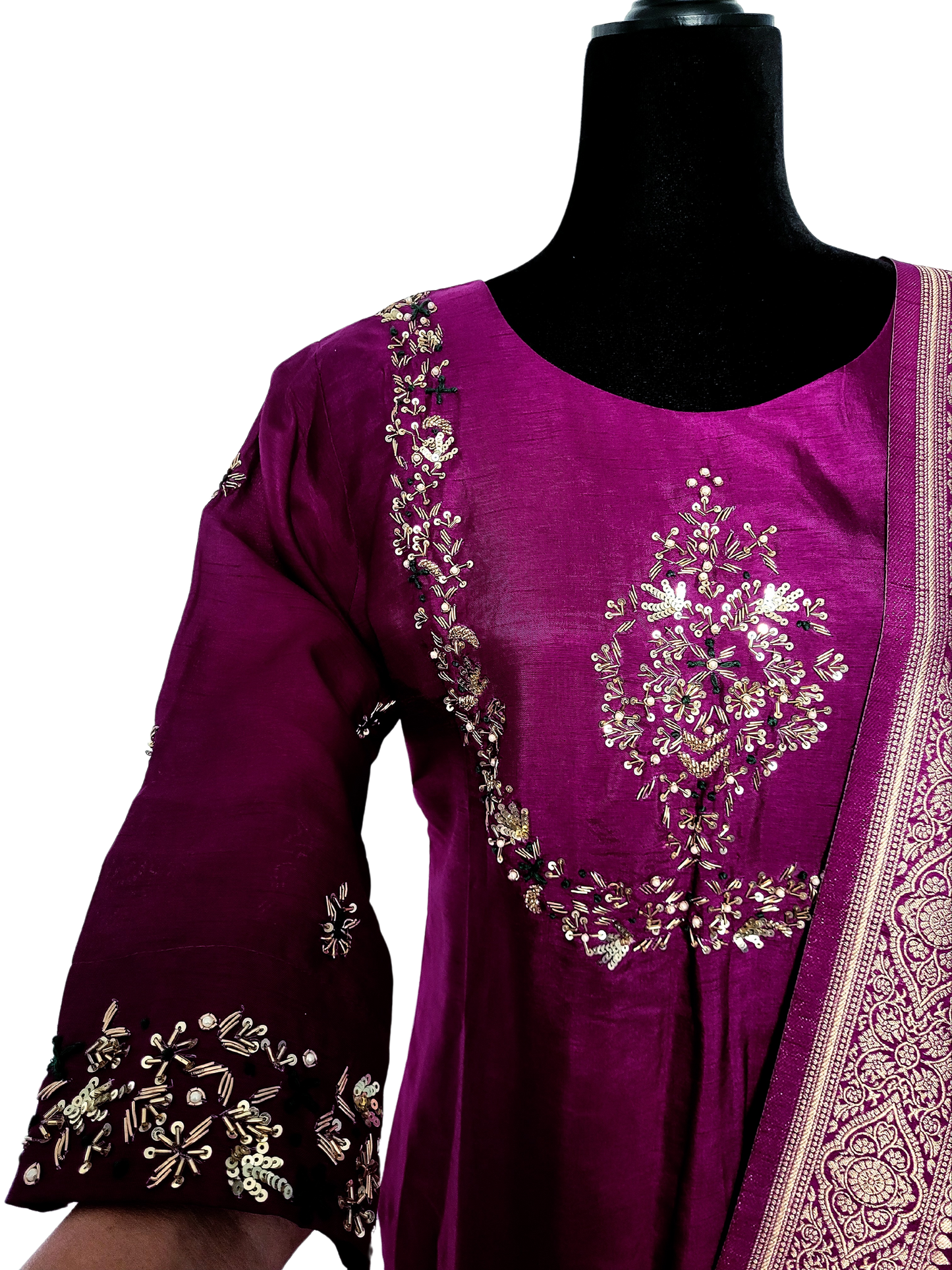 Salwar Suit With Organza Dupatta