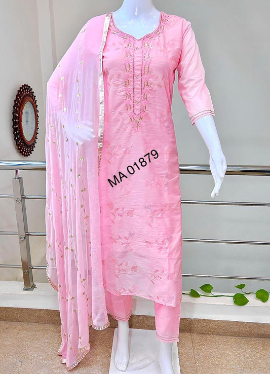 Salwar Suit With Chiffon Dupatta