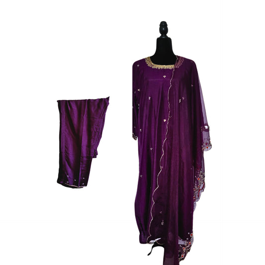 Salwar Suit With Organza Dupatta