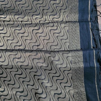 Khadi Linen Banarasi Saree