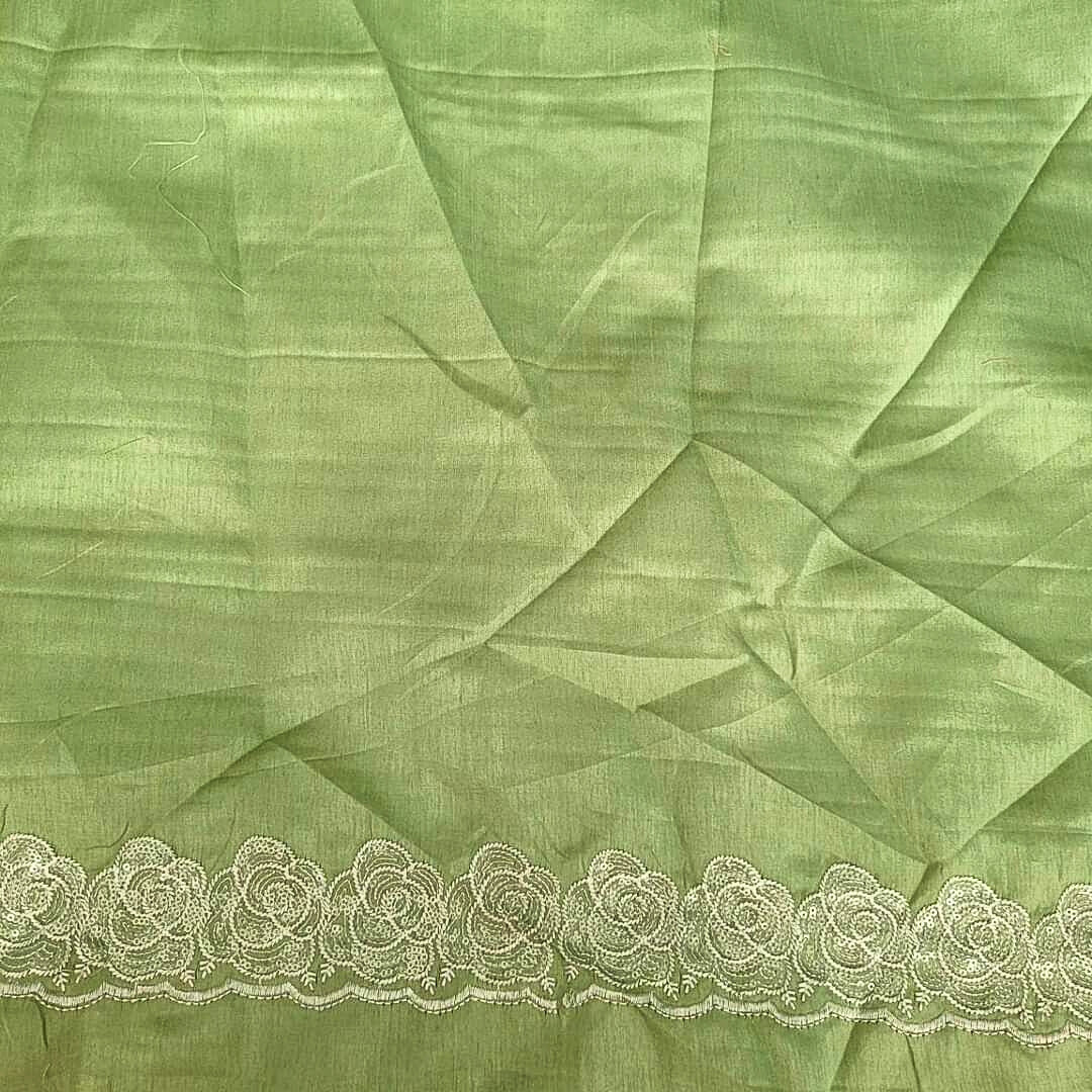 Organza Saree With Intricate Floral Embroidery