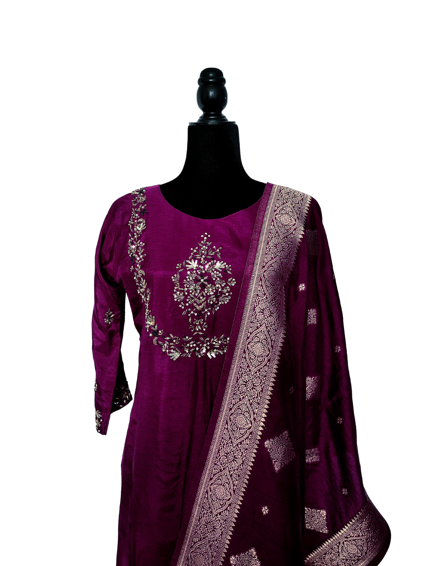 Salwar Suit With Organza Dupatta