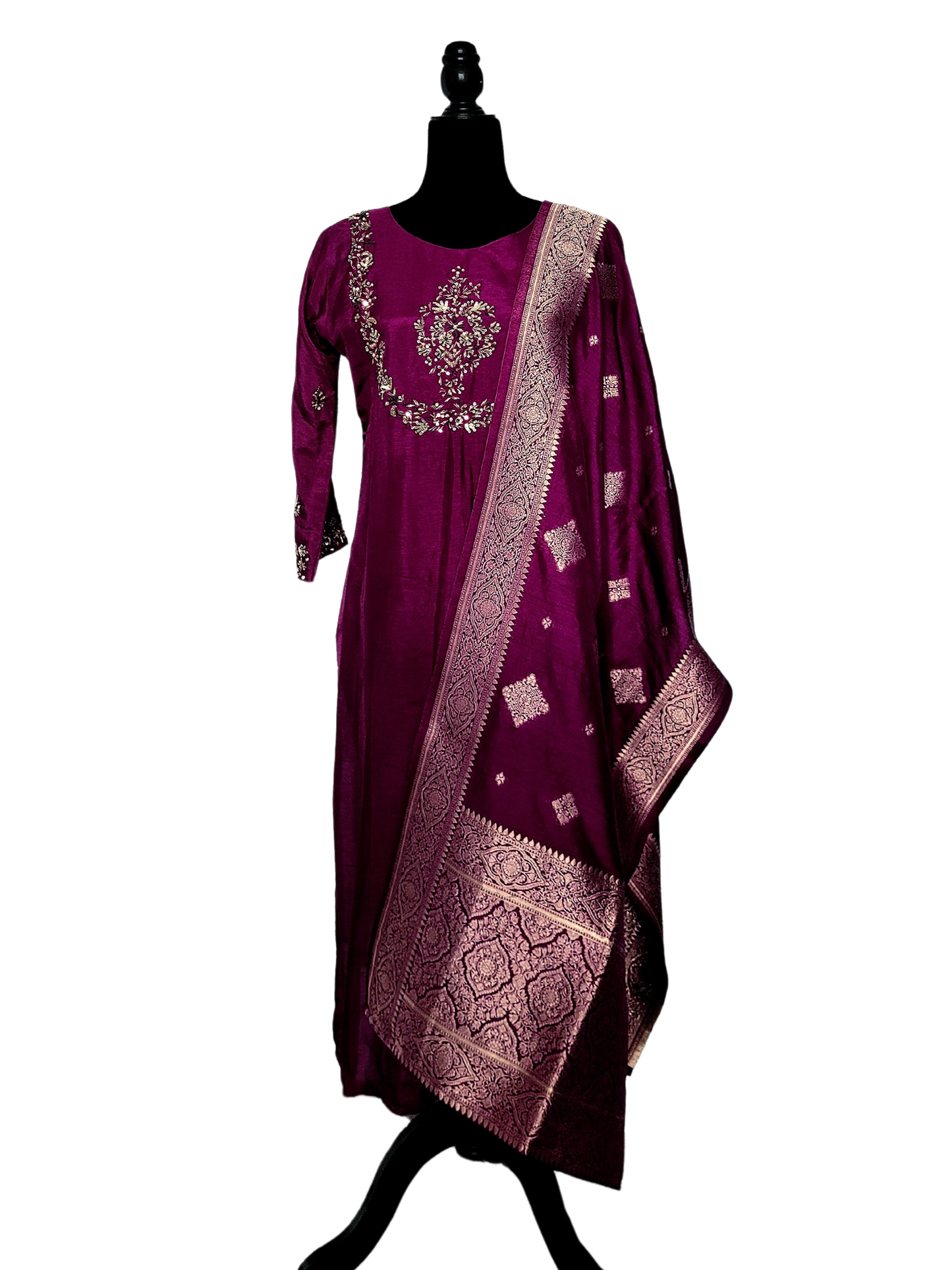 Salwar Suit With Organza Dupatta
