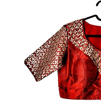 Raw Silk Hand-Work Blouse
