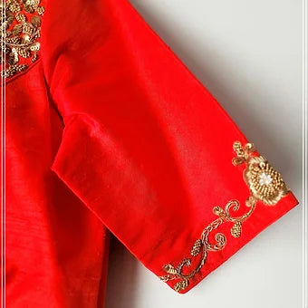 Raw Silk Aari Work Blouse