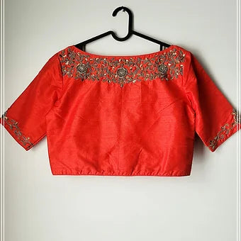 Raw Silk Aari Work Blouse