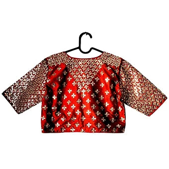Raw Silk Hand-Work Blouse