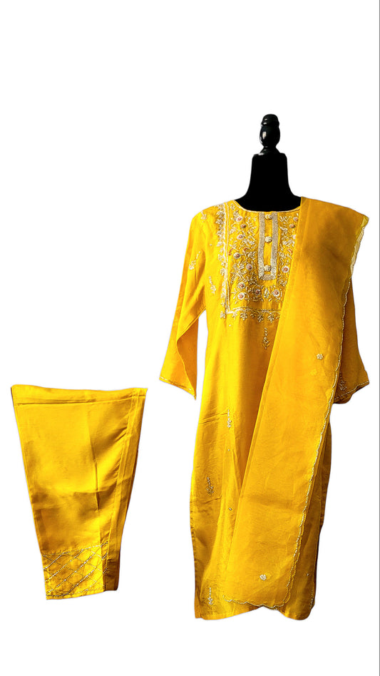 Salwar Suit With Organza Dupatta