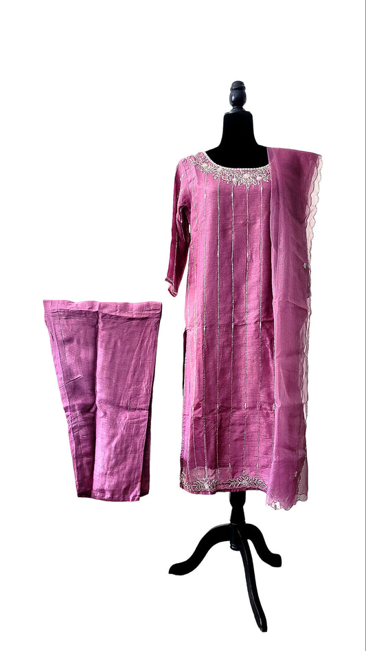 Salwar Suit With Organza Dupatta