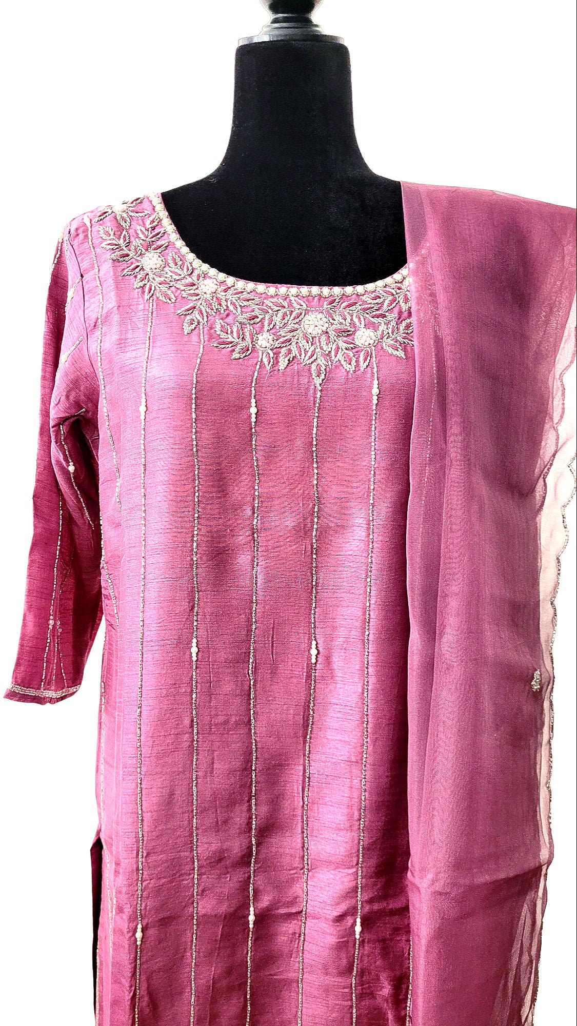 Salwar Suit With Organza Dupatta