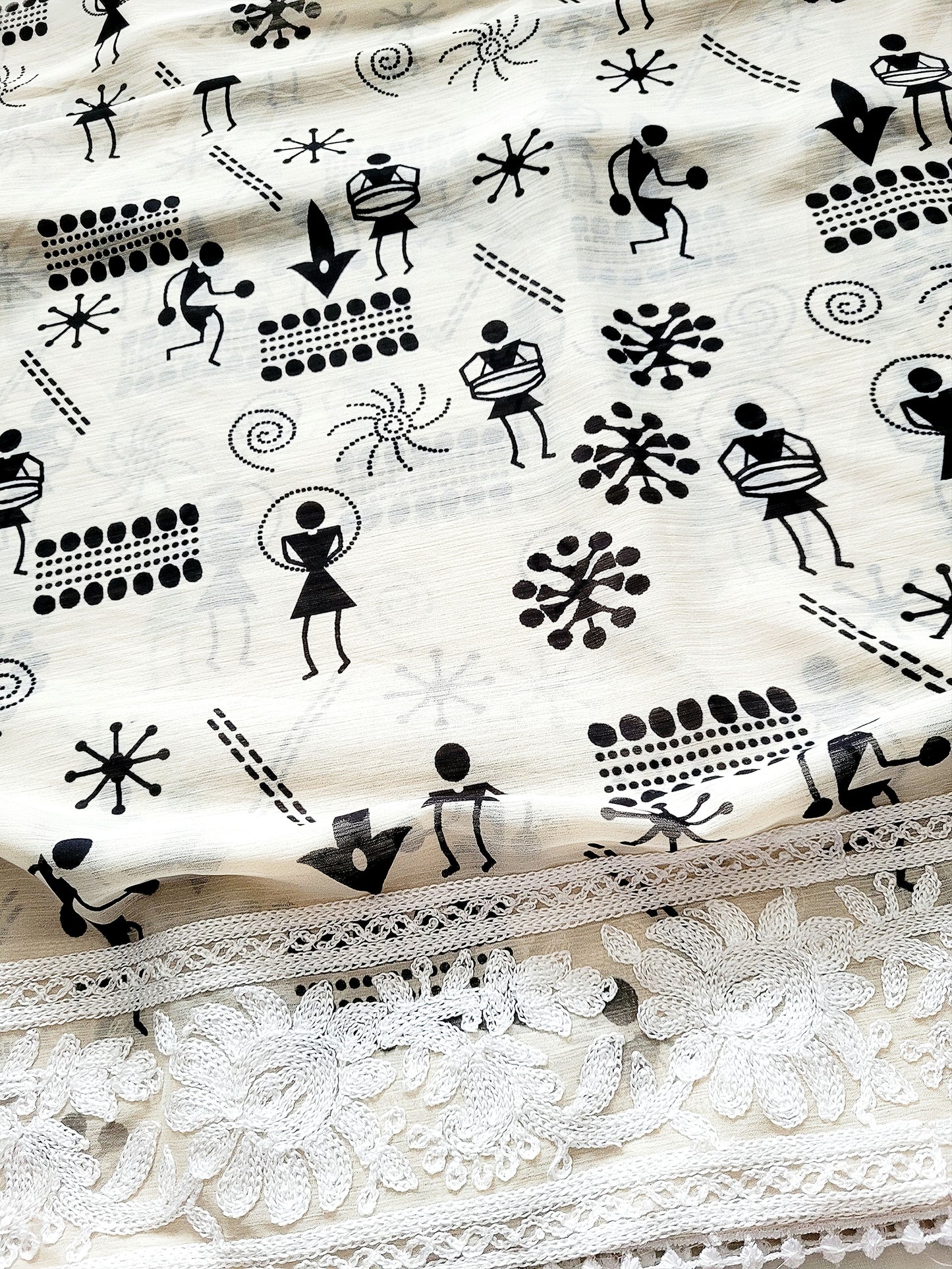 Georgette Printed Embroidery Saree