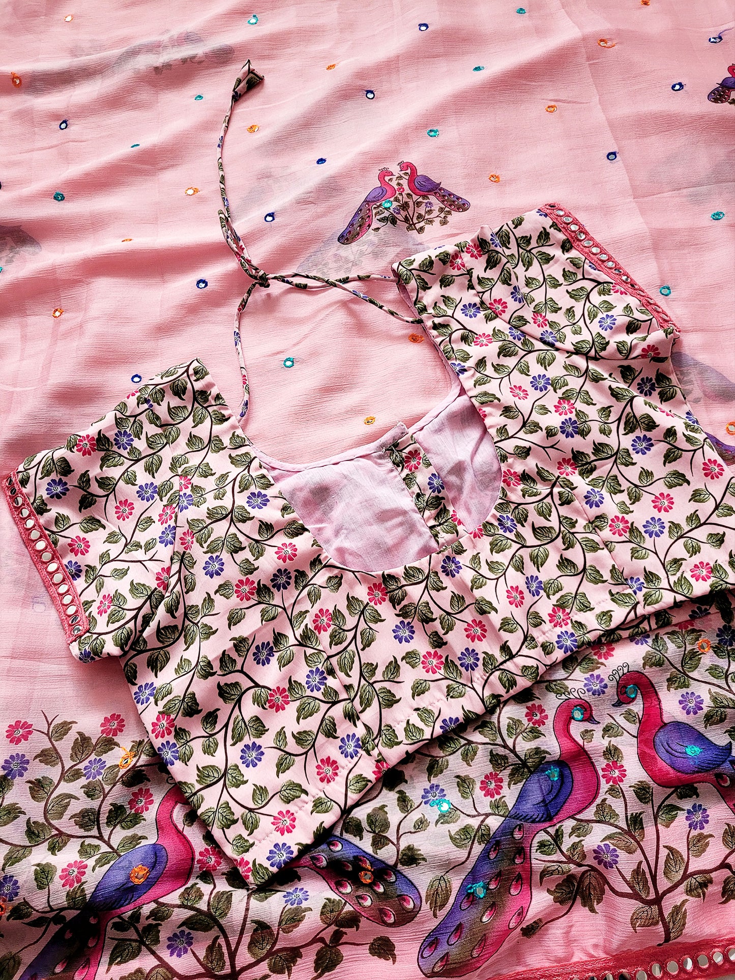 Chiffon Saree With Blouse