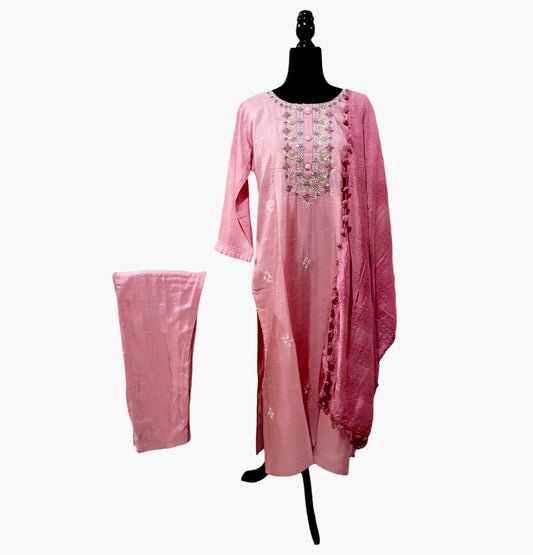 Salwar Suit With Silk Dupatta