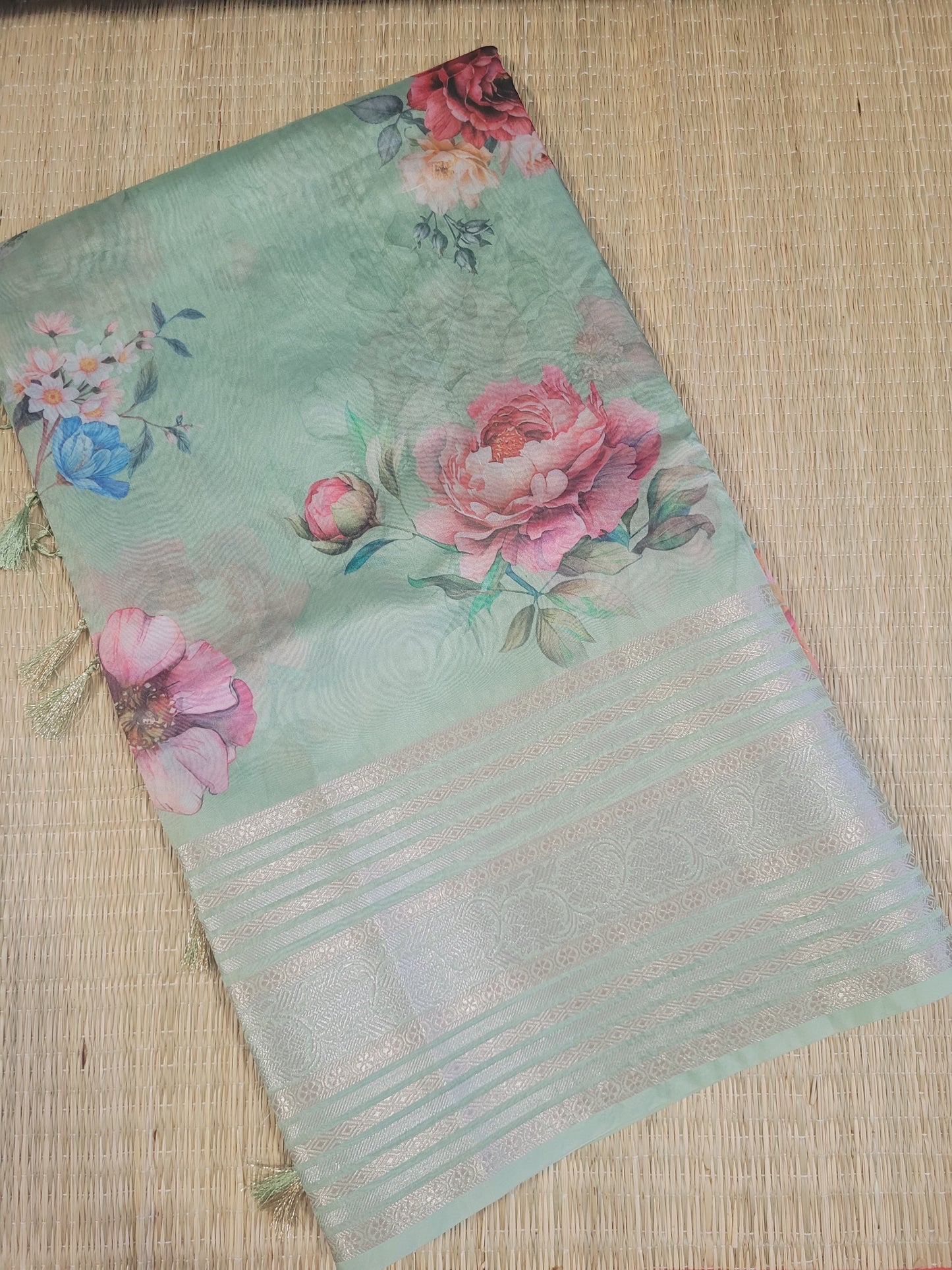 Printed Organza Banaras Saree