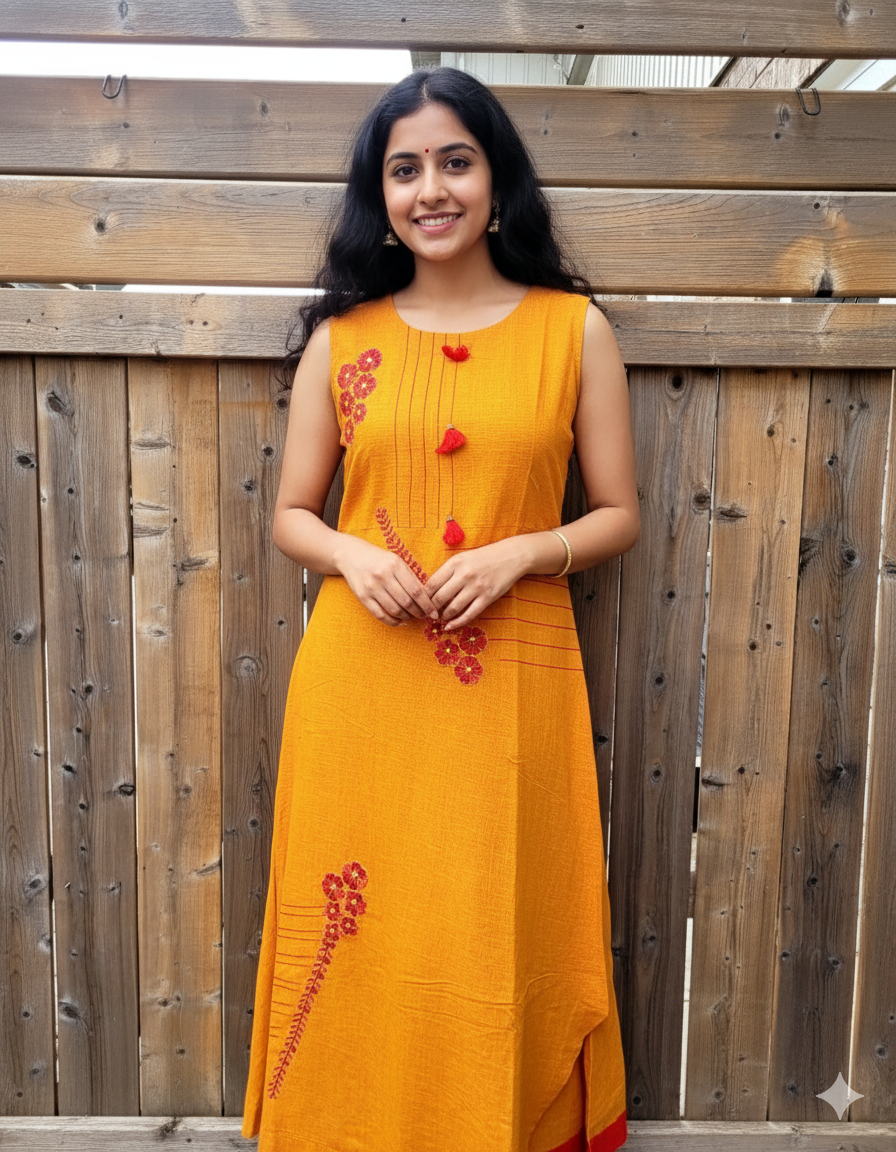 Khadi Cotton Gown