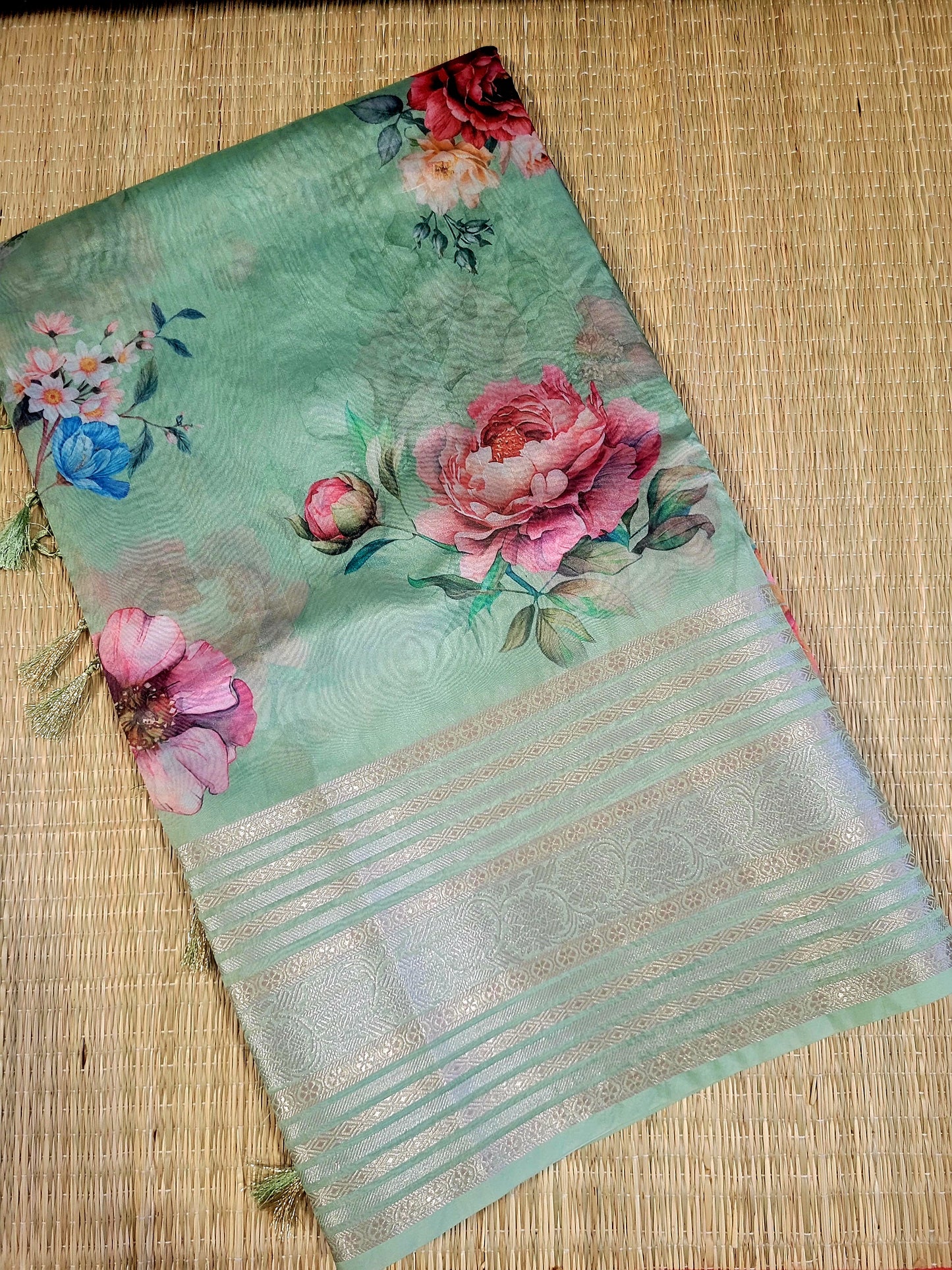 Printed Organza Banaras Saree