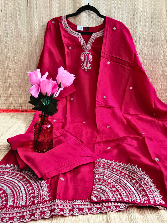 Dola Silk Salwar with Embroidery