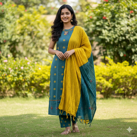 Cotton Salwar With Dupatta