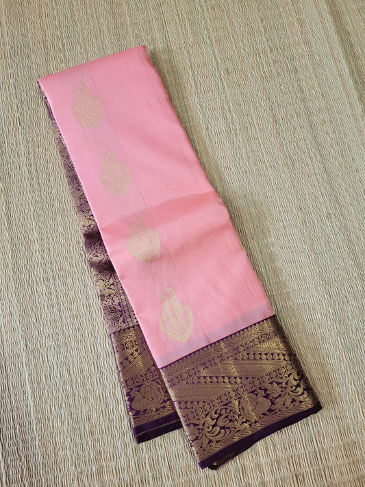 Pure Korvai kanchipuram Handloom Silk Saree