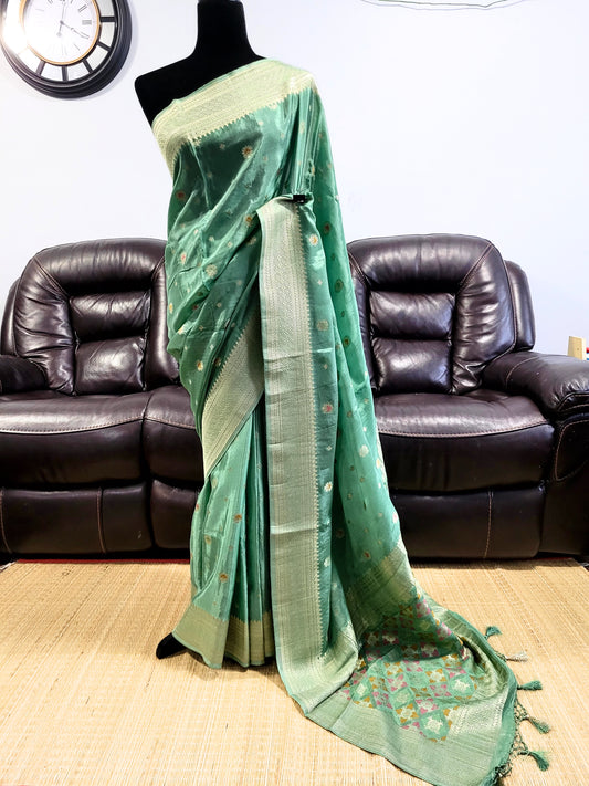 Satin Georgette Silk Saree